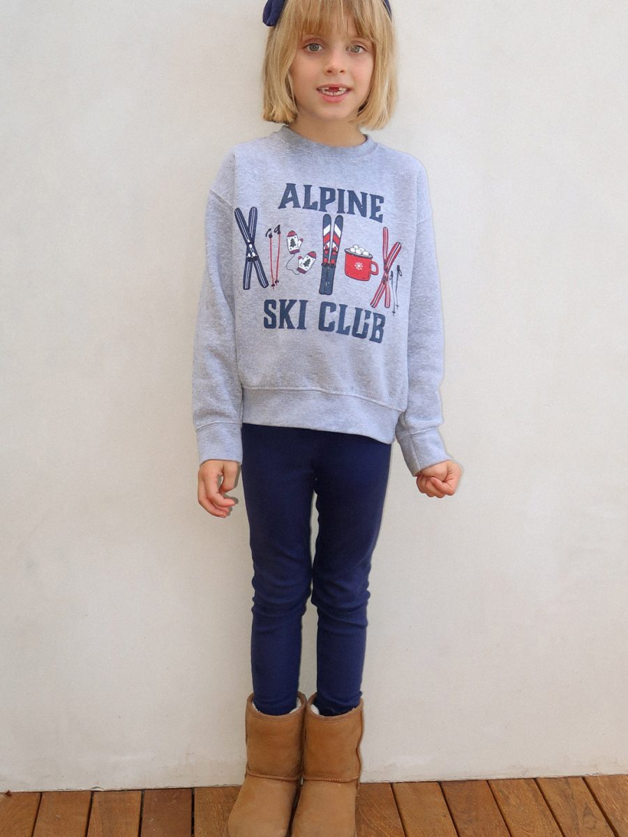 Davis Sweatshirt ~ Little Alpine Ski Club Graphic
