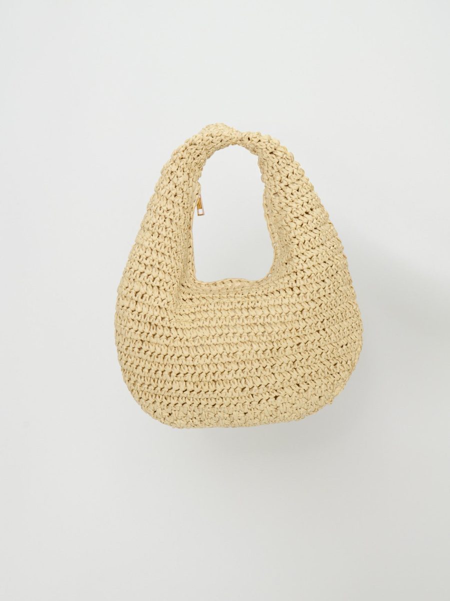 Raffia Hobo Bag ~ Light Tan