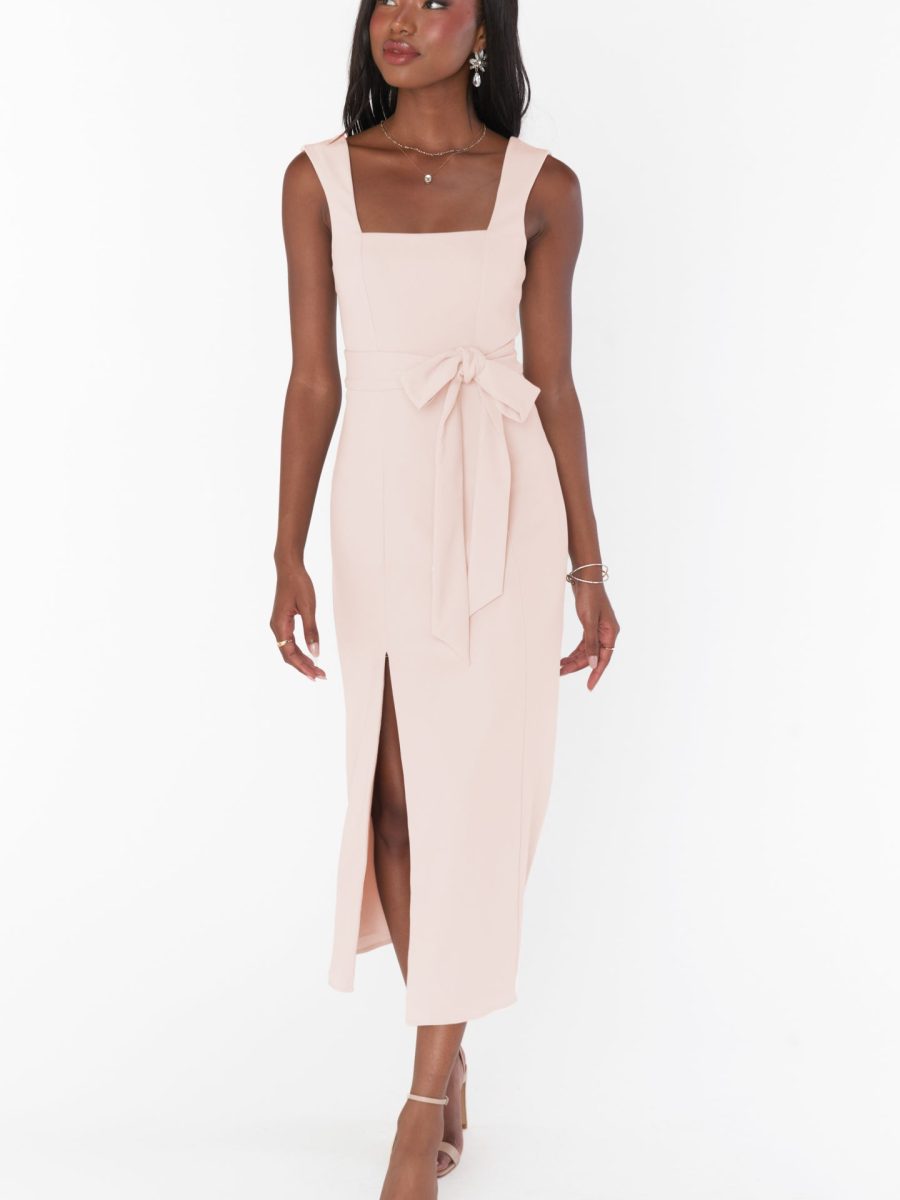 Bridesmaid Sash ~ Dusty Blush Stretch