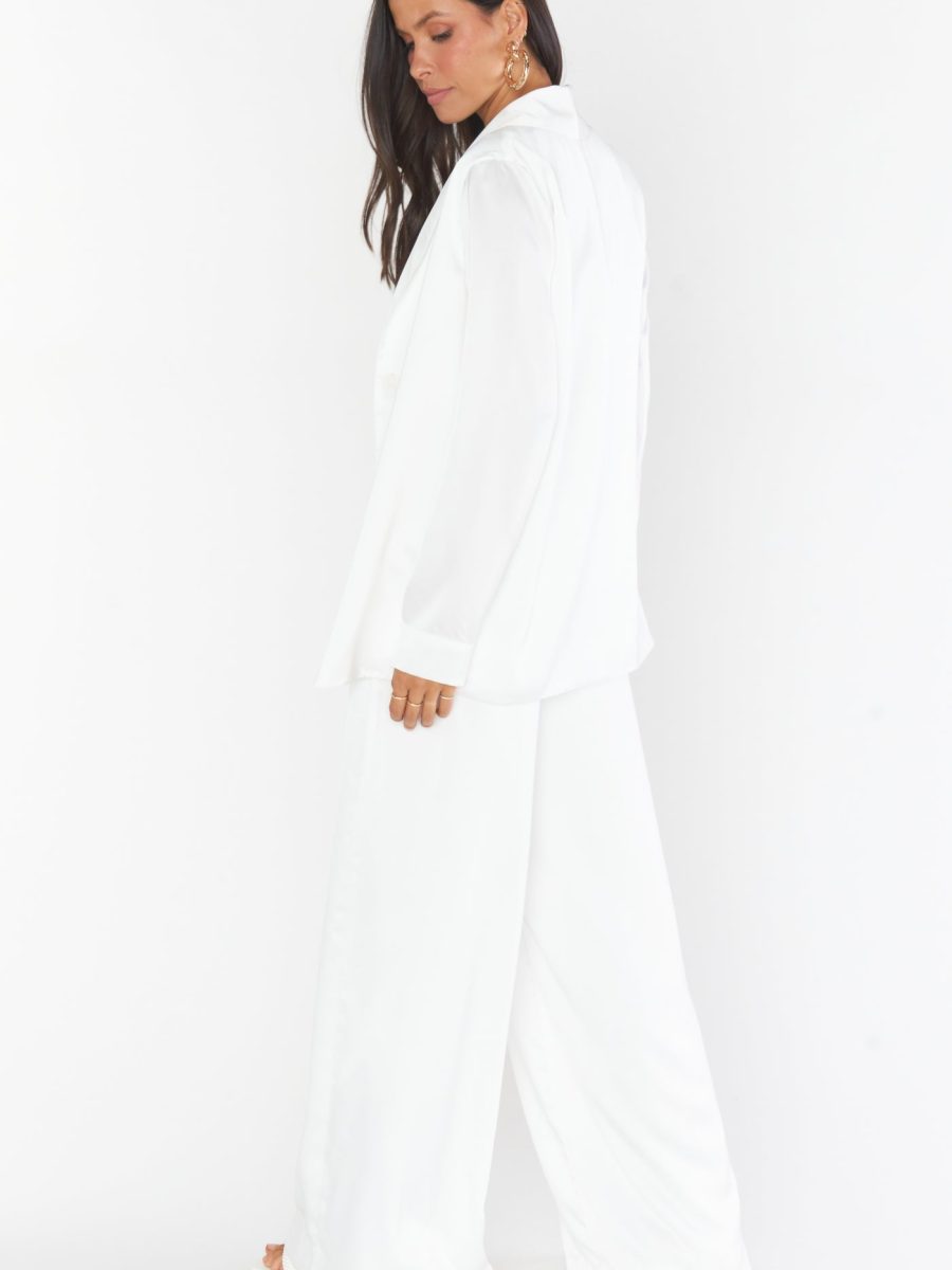 Felix Blazer ~ Ivory Luxe Satin