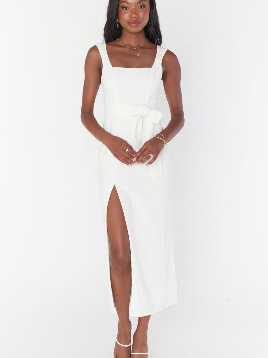 Bridesmaid Sash ~ White Stretch