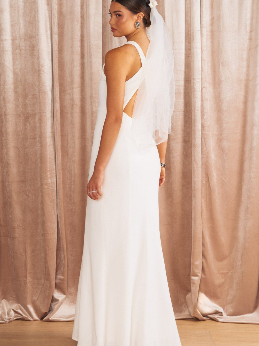 Rachel Maxi Dress ~ White Stretch