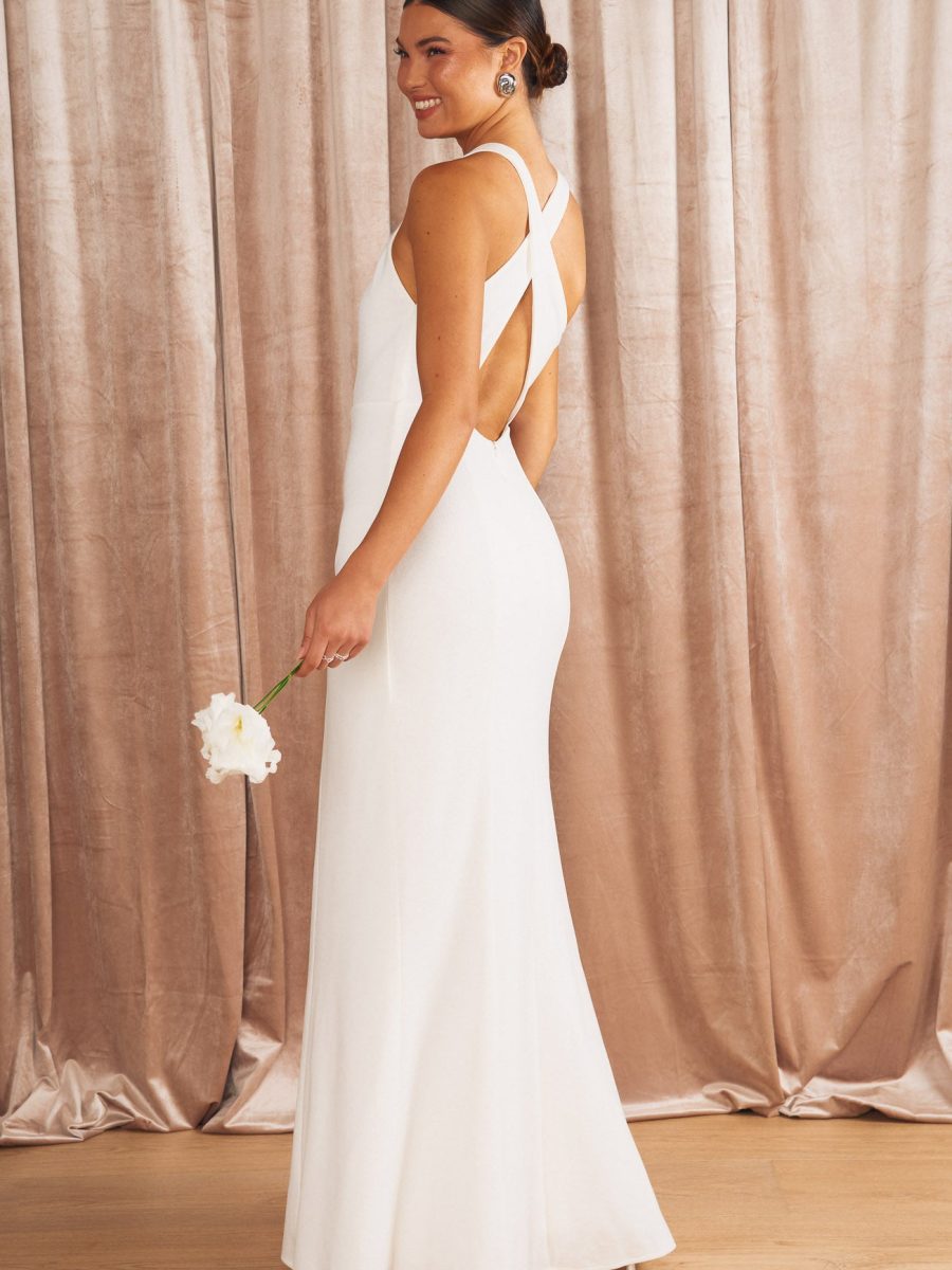 Rachel Maxi Dress ~ White Stretch