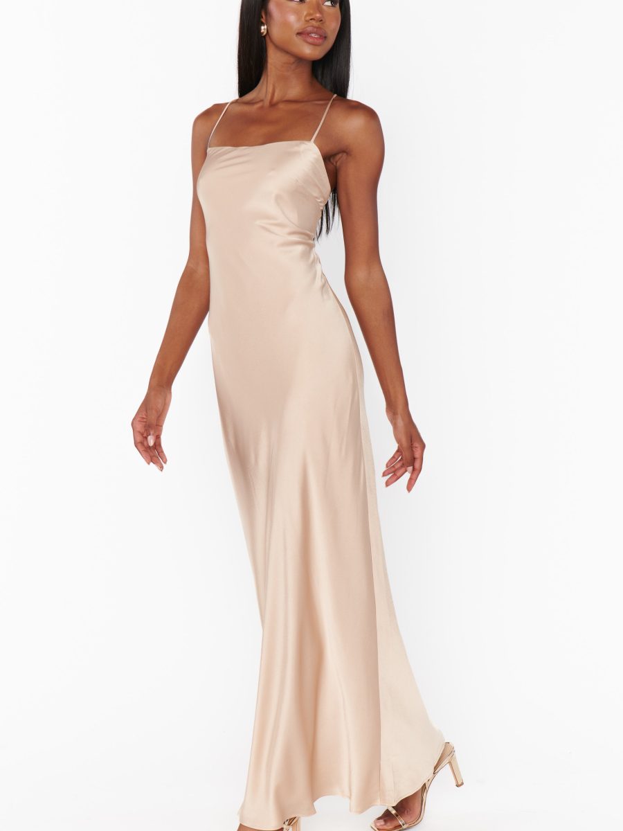 Dani Slip Dress ~ Champagne Luxe Satin
