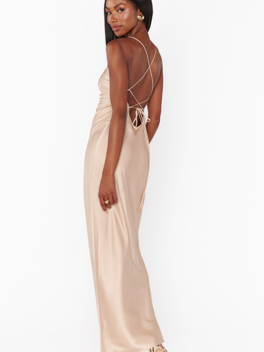 Dani Slip Dress ~ Champagne Luxe Satin