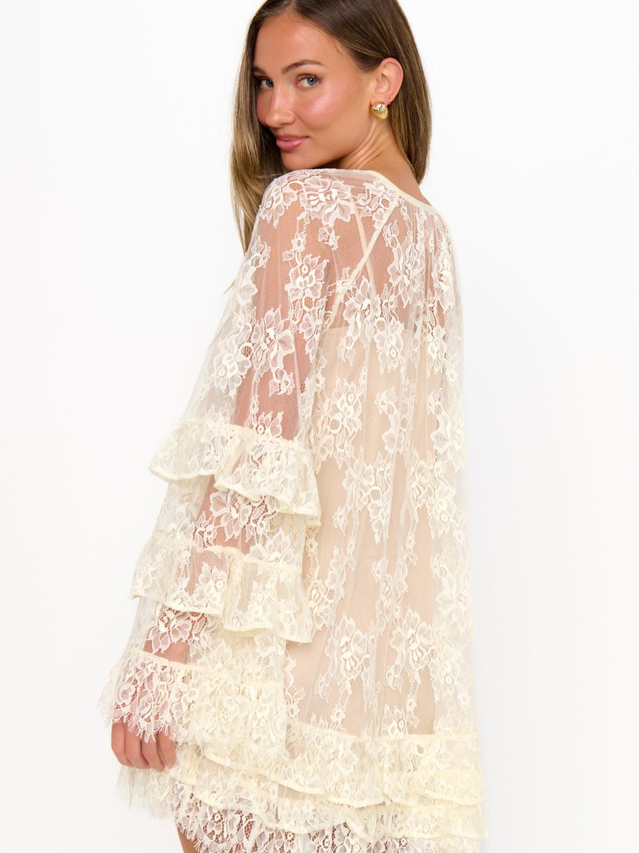 Joelle Mini Dress ~ Dainty White Lace