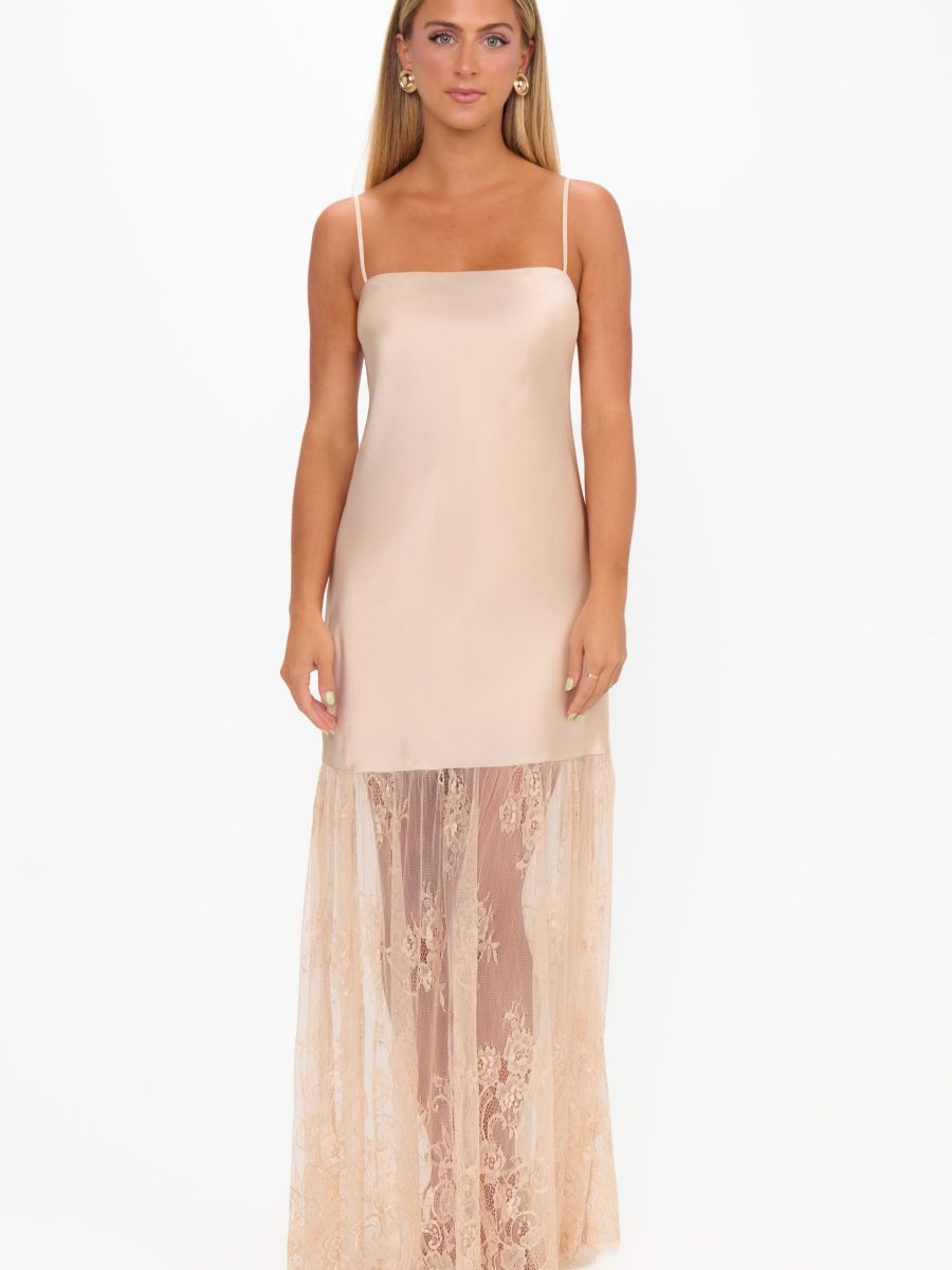 Vanity Dress ~ Champagne Luxe Satin