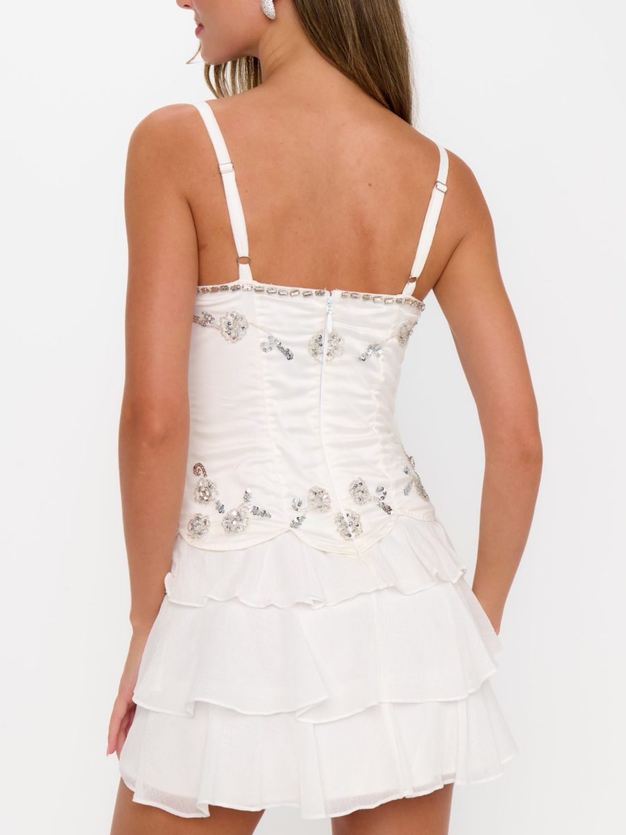 Kiara Mini Dress ~ Crystal Embellishment