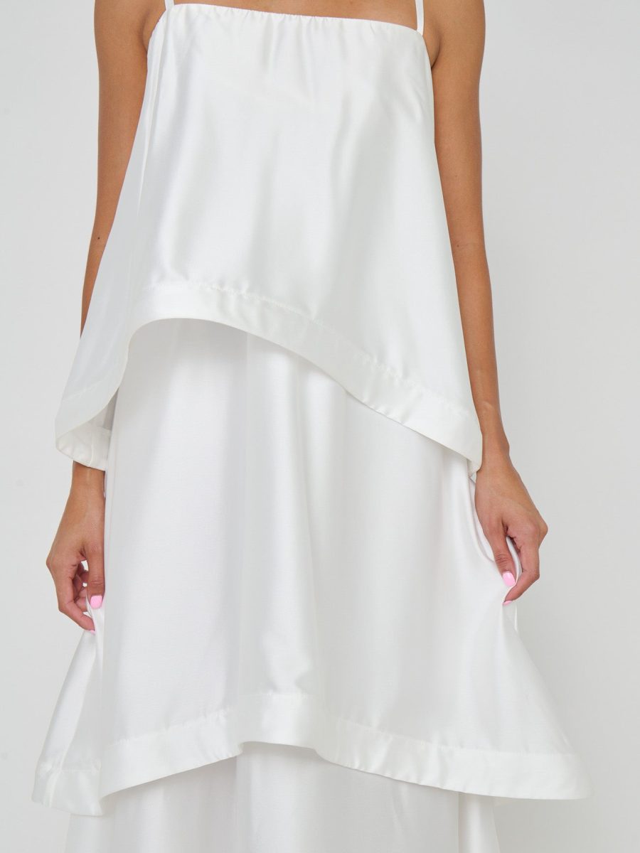 Ella Maxi Dress ~ Ivory Luxe Satin