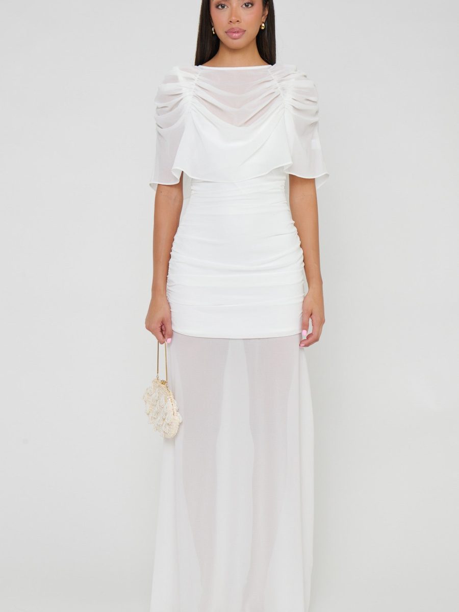 Chantelle Maxi Dress ~ Wedding Cake Chiffon