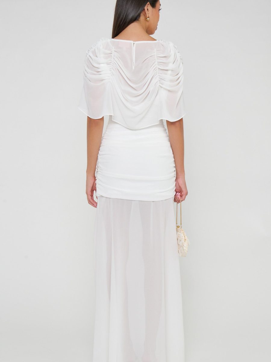 Chantelle Maxi Dress ~ Wedding Cake Chiffon