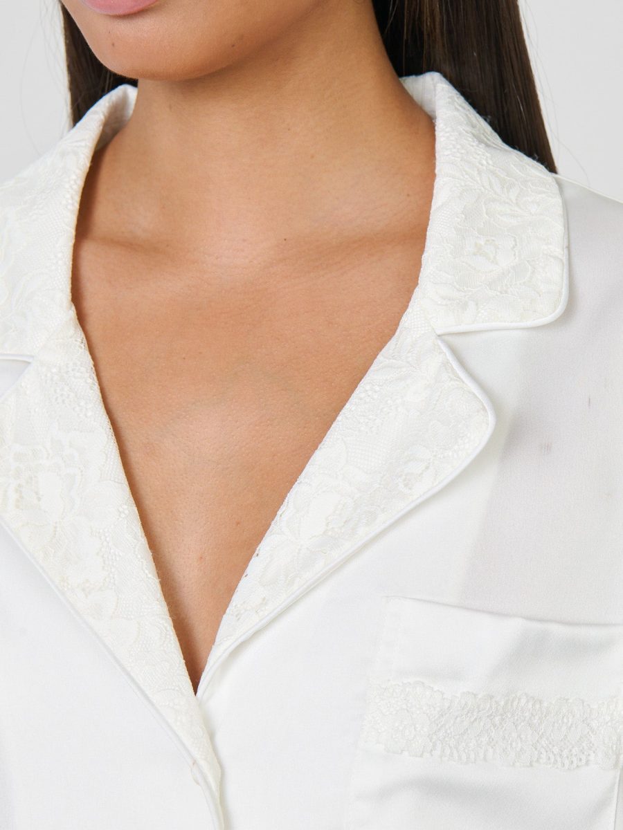 New Beginning PJ Set ~ Ivory Luxe Satin