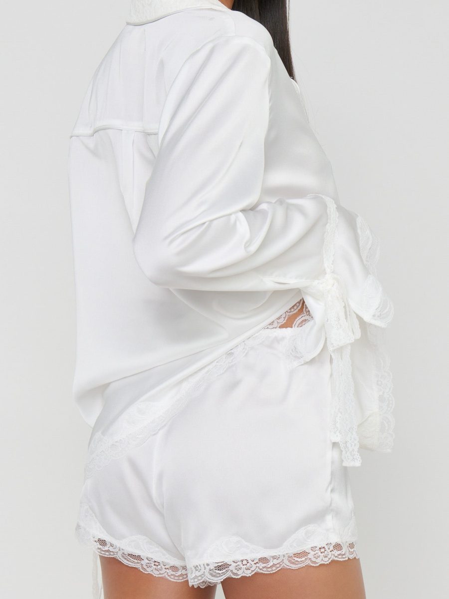 New Beginning PJ Set ~ Ivory Luxe Satin
