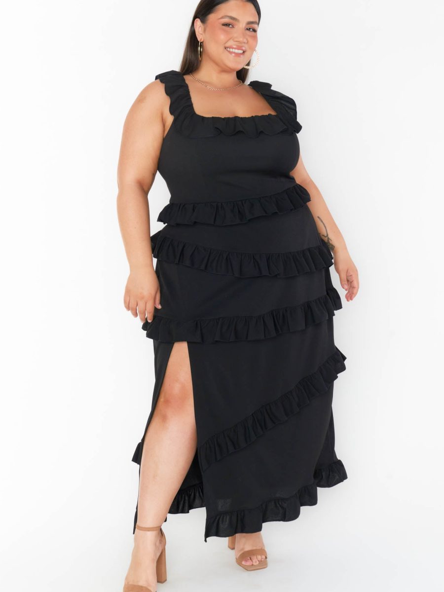 Greta Dress ~ Black Stretch