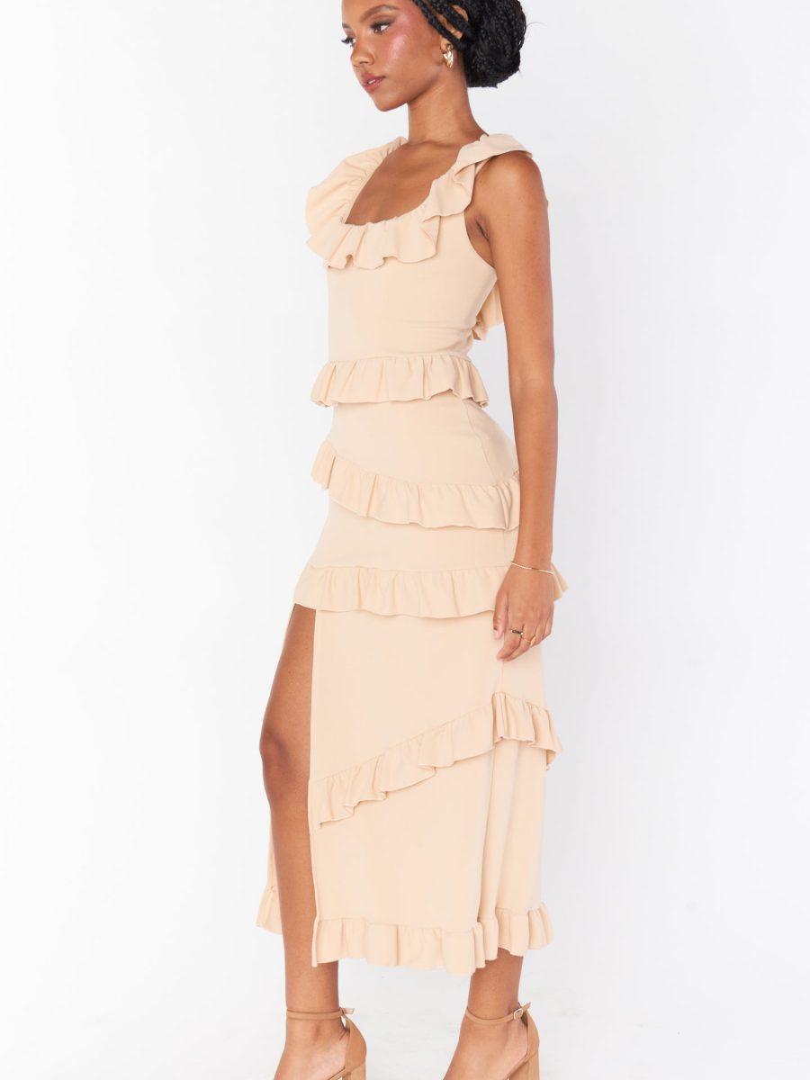 Greta Dress ~ Champagne Stretch