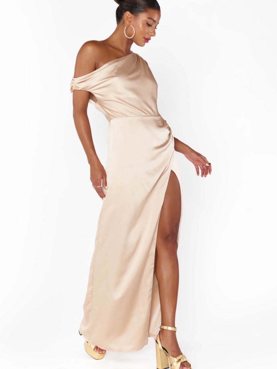 Jodie Dress ~ Champagne Luxe Satin