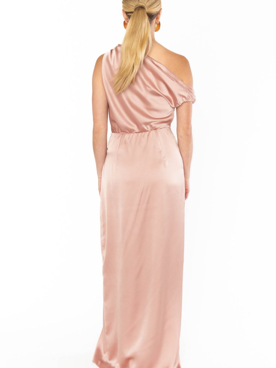 Jodie Dress ~ Rose Gold Luxe Satin