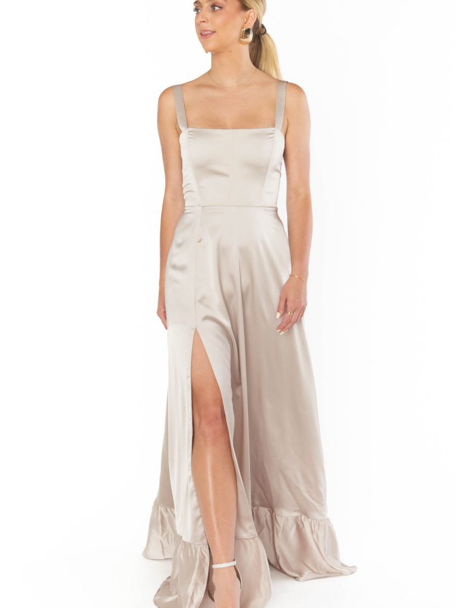 Clarissa Corset Dress ~ Show Me The Ring Luxe Satin