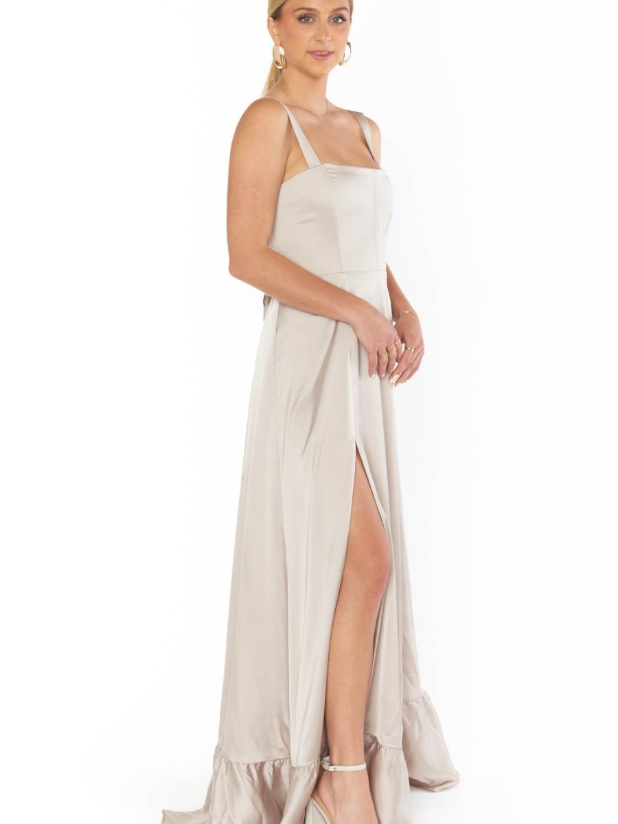 Clarissa Corset Dress ~ Show Me The Ring Luxe Satin