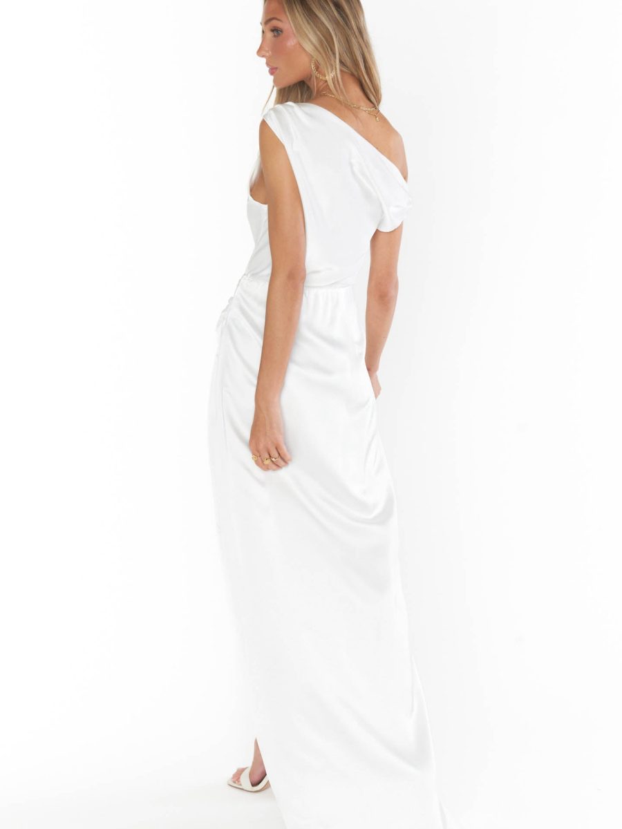 Jodie Dress ~ Ivory Luxe Satin
