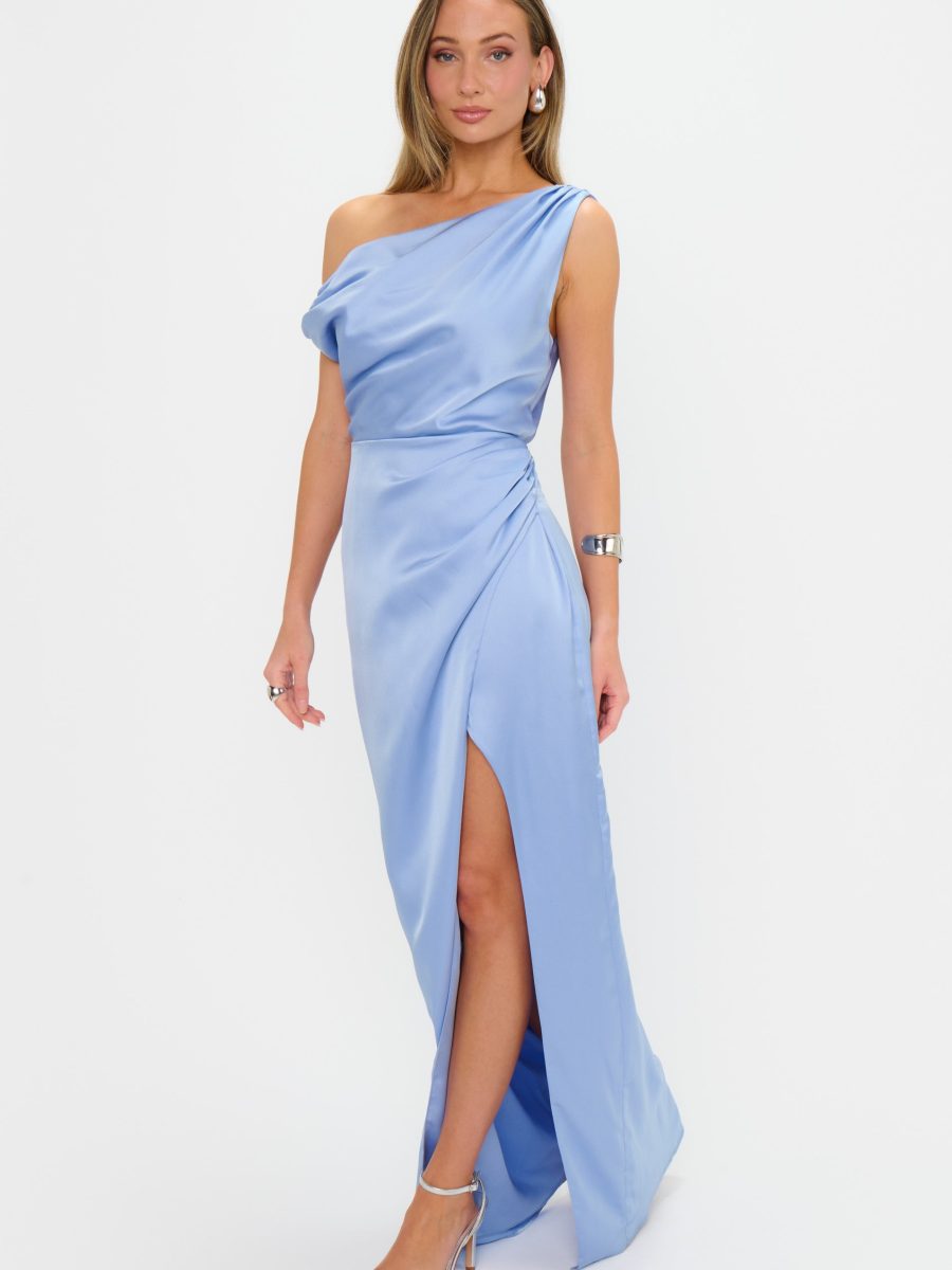 Jodie Dress ~ Borrowed Blue Luxe Satin