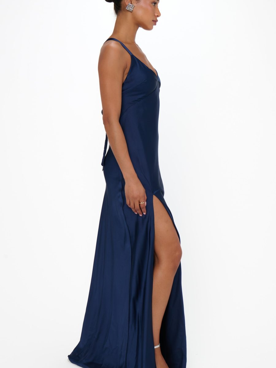 Anderson Maxi Dress ~ Midnight Navy Luxe Satin