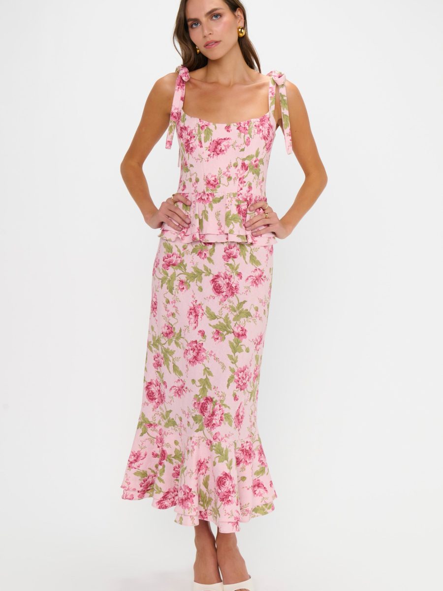 Pauline Peplum Dress ~ Garden Romantic