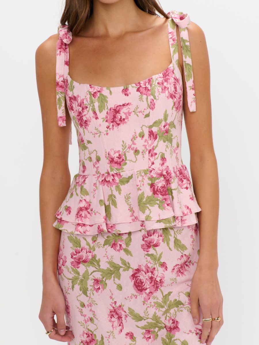 Pauline Peplum Dress ~ Garden Romantic