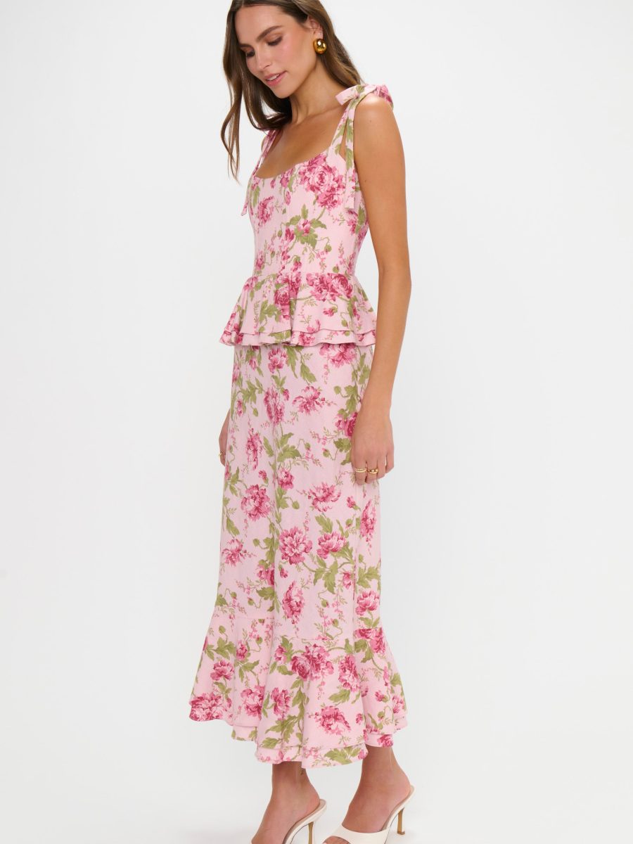 Pauline Peplum Dress ~ Garden Romantic
