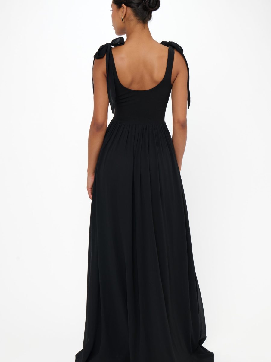 Harper Maxi Dress ~ Black Chiffon
