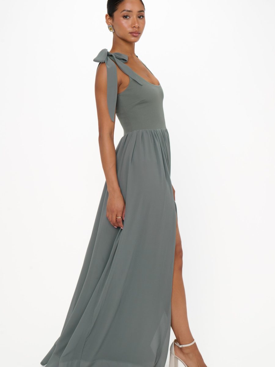 Harper Maxi Dress ~ Deep Sage Chiffon