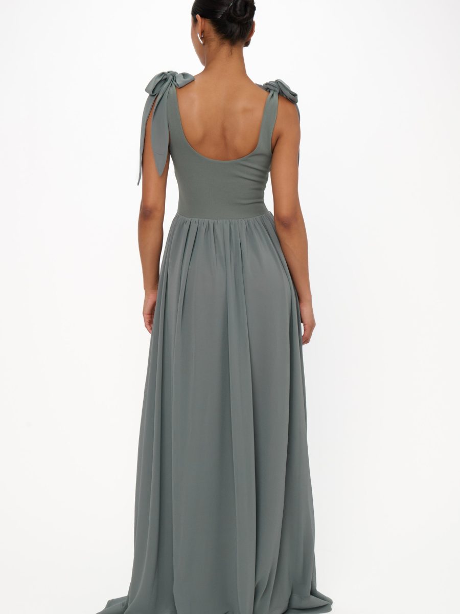 Harper Maxi Dress ~ Deep Sage Chiffon