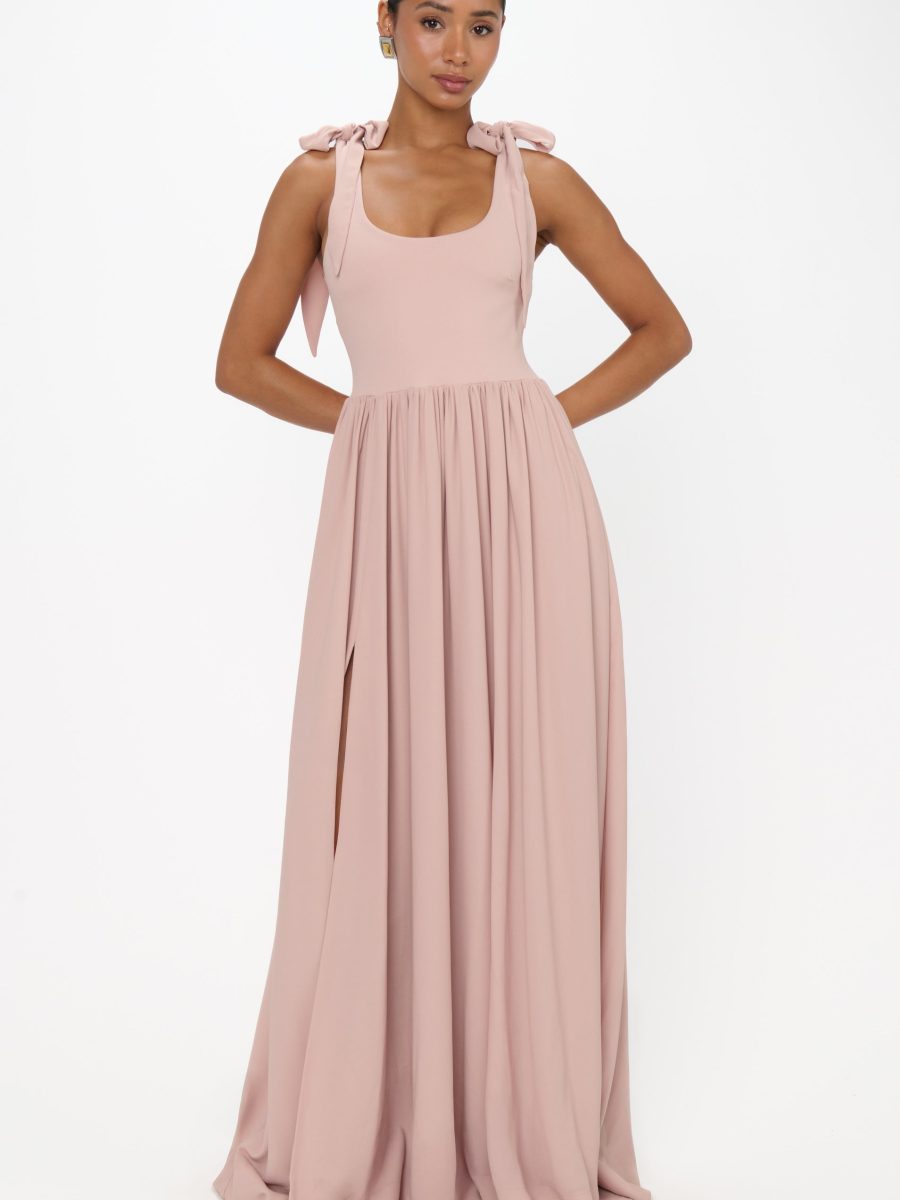 Harper Maxi Dress ~ Dusty Blush Crisp