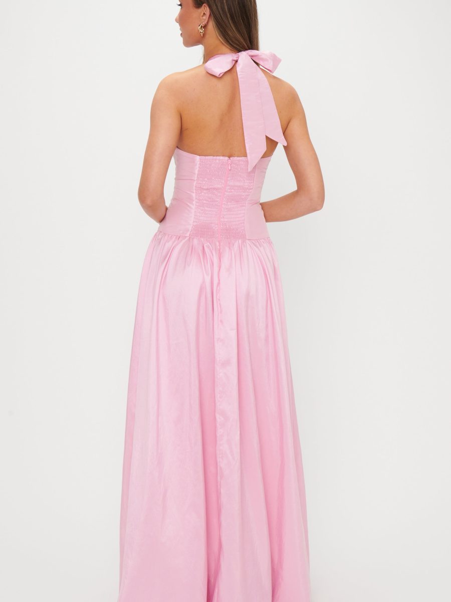 Eliza Maxi Dress ~ Light Pink Light Taffeta