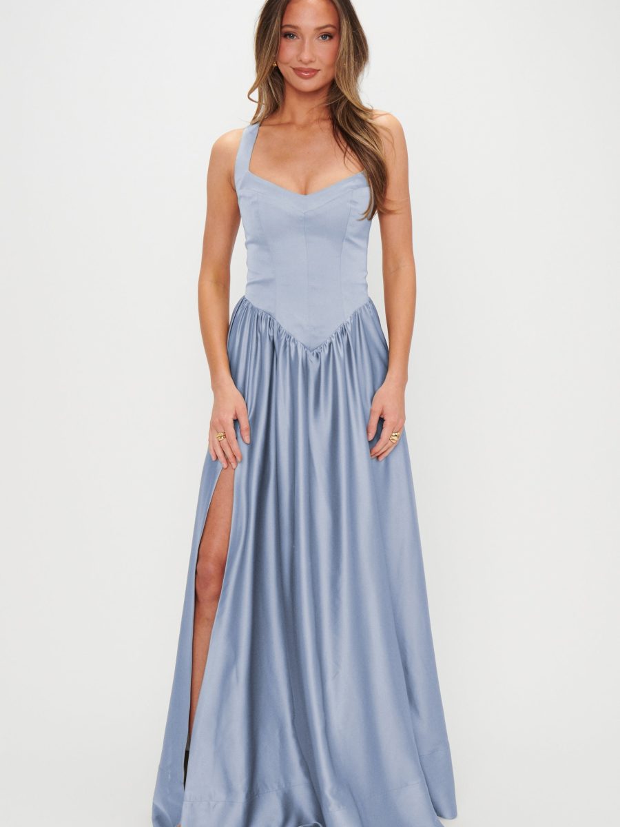 Steel Blue Luxe Satin