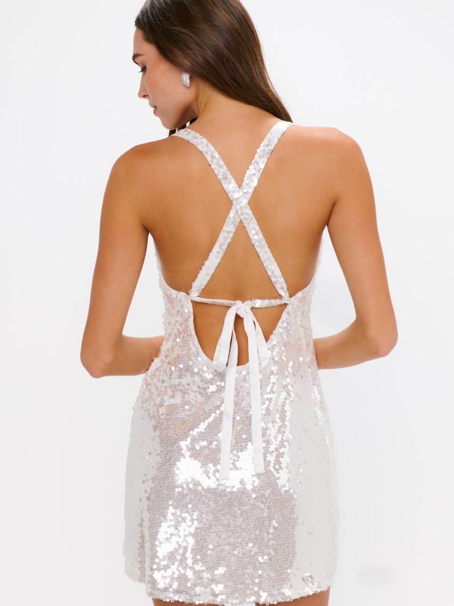 Anderson Mini Dress ~ Ivory Shimmery Sequins