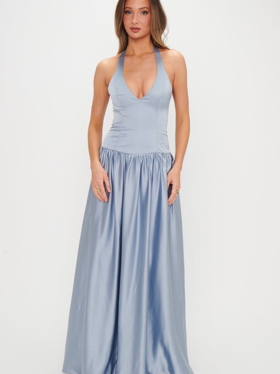 Steel Blue Luxe Satin