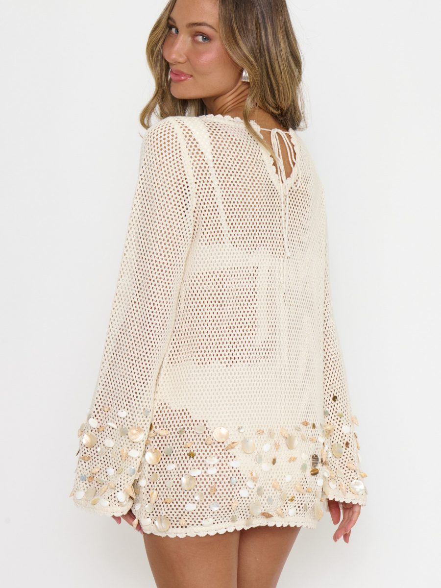 Coastline Coverup ~ Seashell Crochet Embellishment