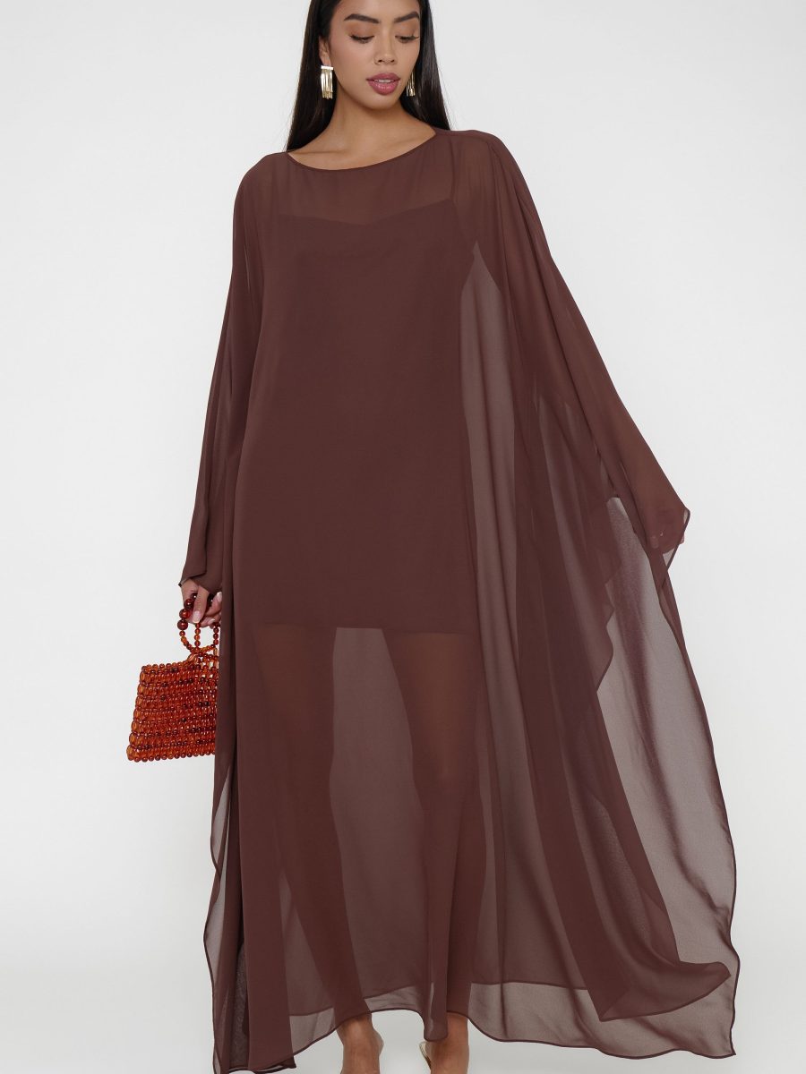 Olsen Maxi Dress ~ Chocolate Chiffon