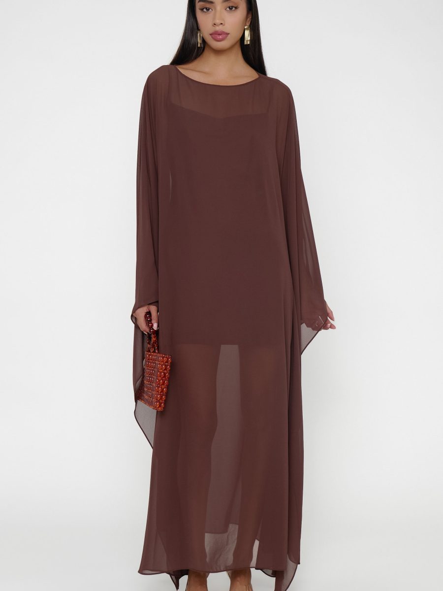 Olsen Maxi Dress ~ Chocolate Chiffon