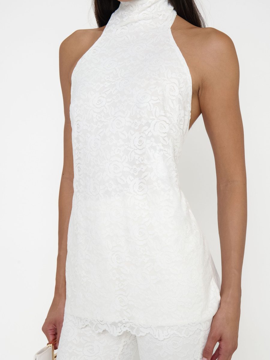 Lisa Top ~ White Lovely Lace