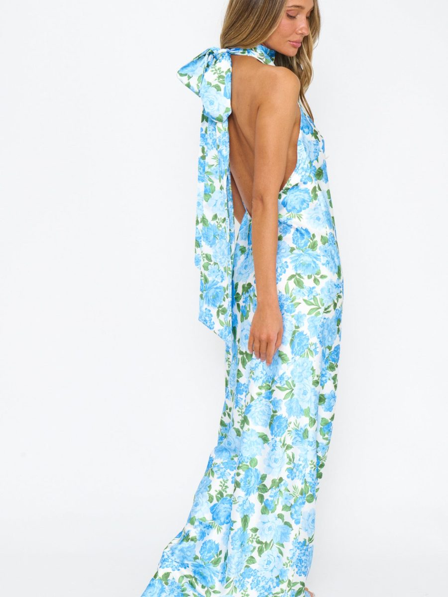 Lisa Maxi Dress ~ Cottage Floral Blue
