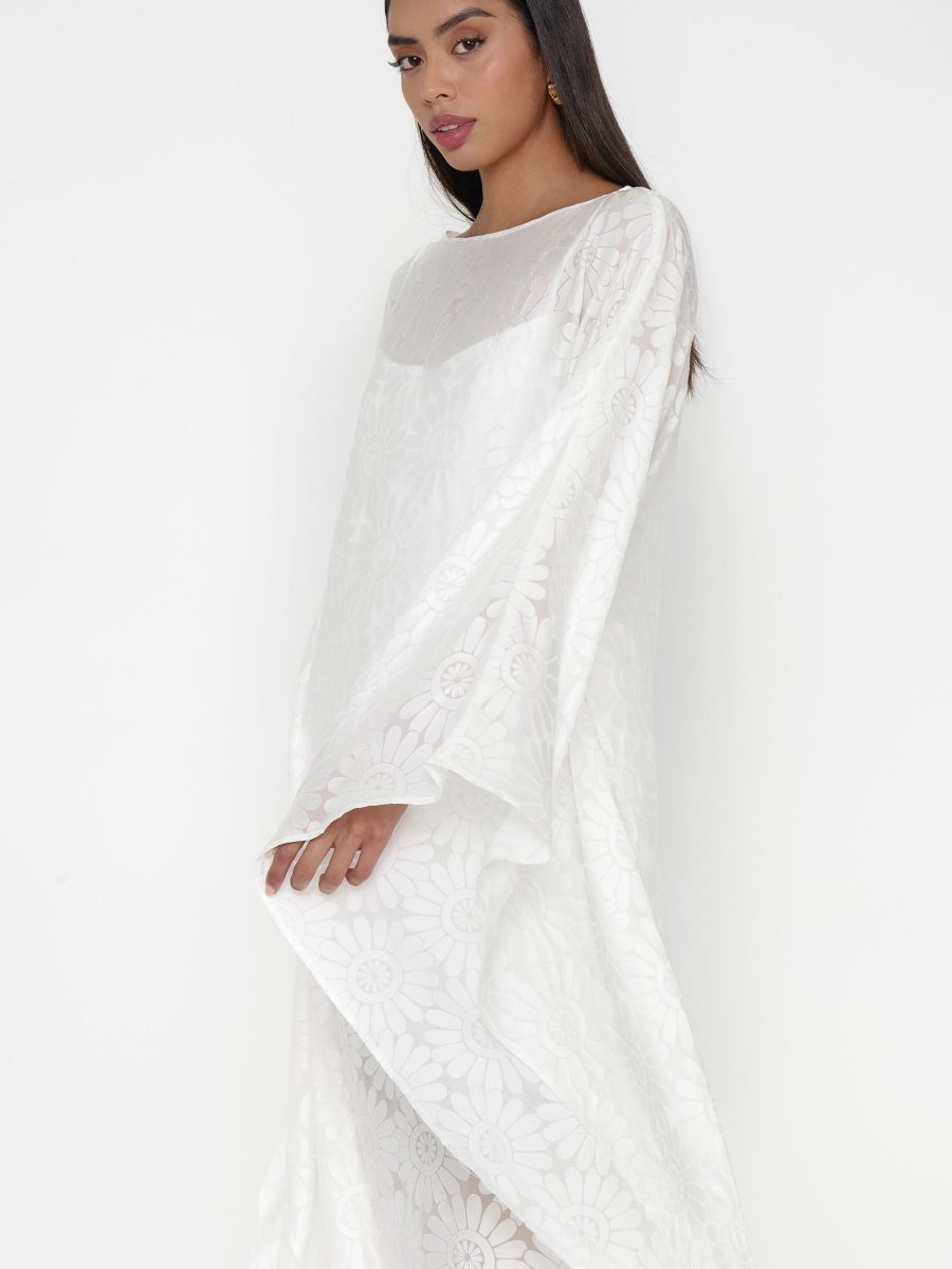 Olsen Maxi Dress ~ White Daisy Burnout