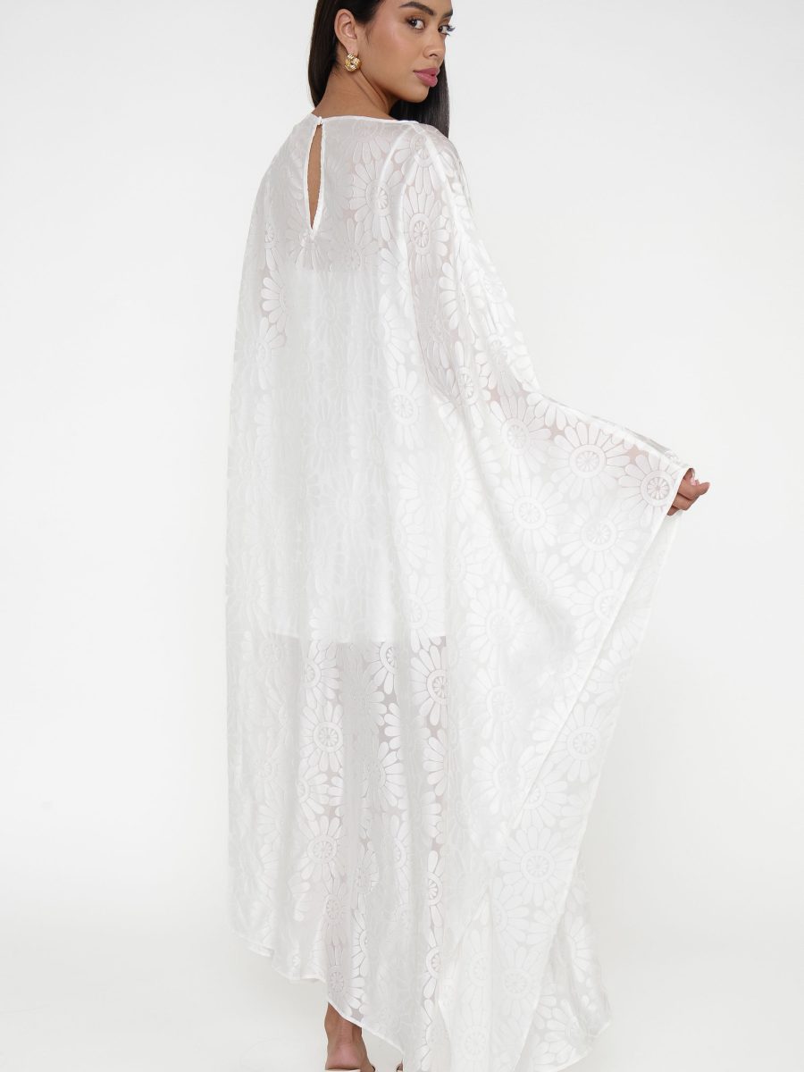 Olsen Maxi Dress ~ White Daisy Burnout