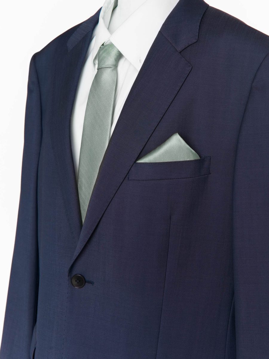 Sam Pocket Square ~ Deep Sage Solid