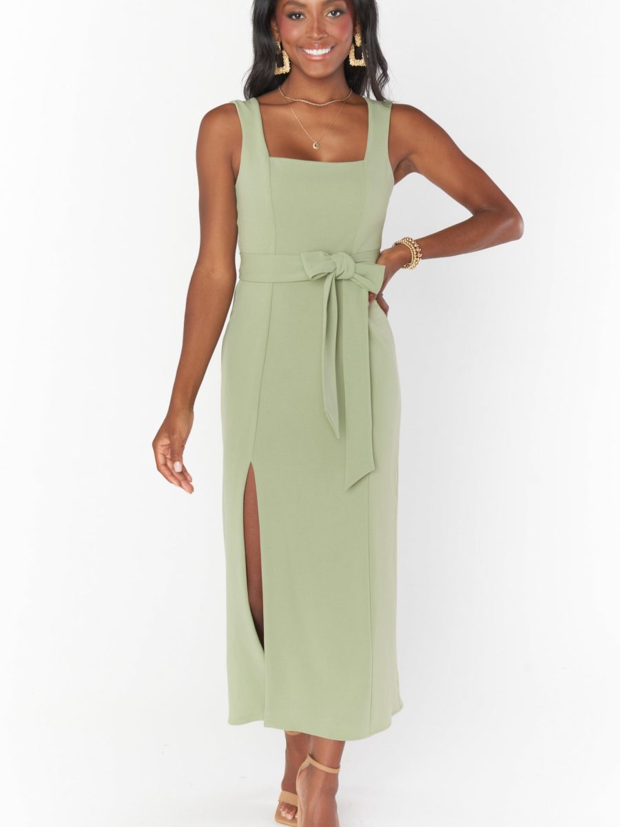 Bridesmaid Sash ~ Moss Green Stretch