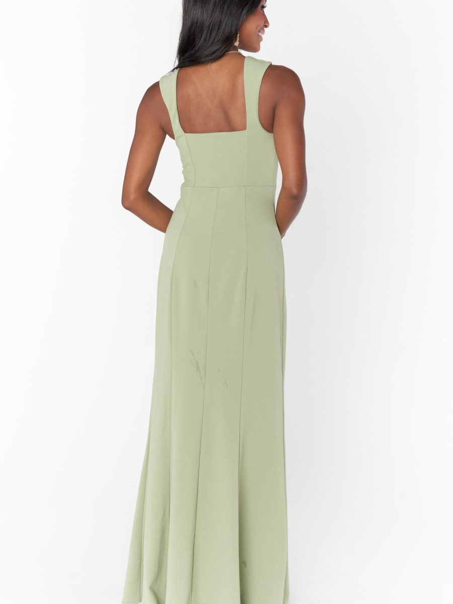 Paris Gown ~ Moss Green Stretch