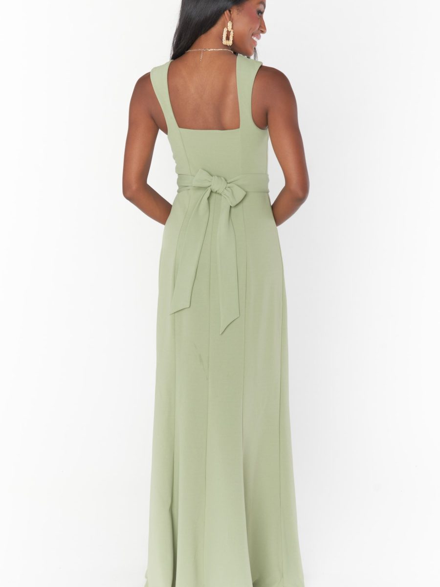 Paris Gown ~ Moss Green Stretch