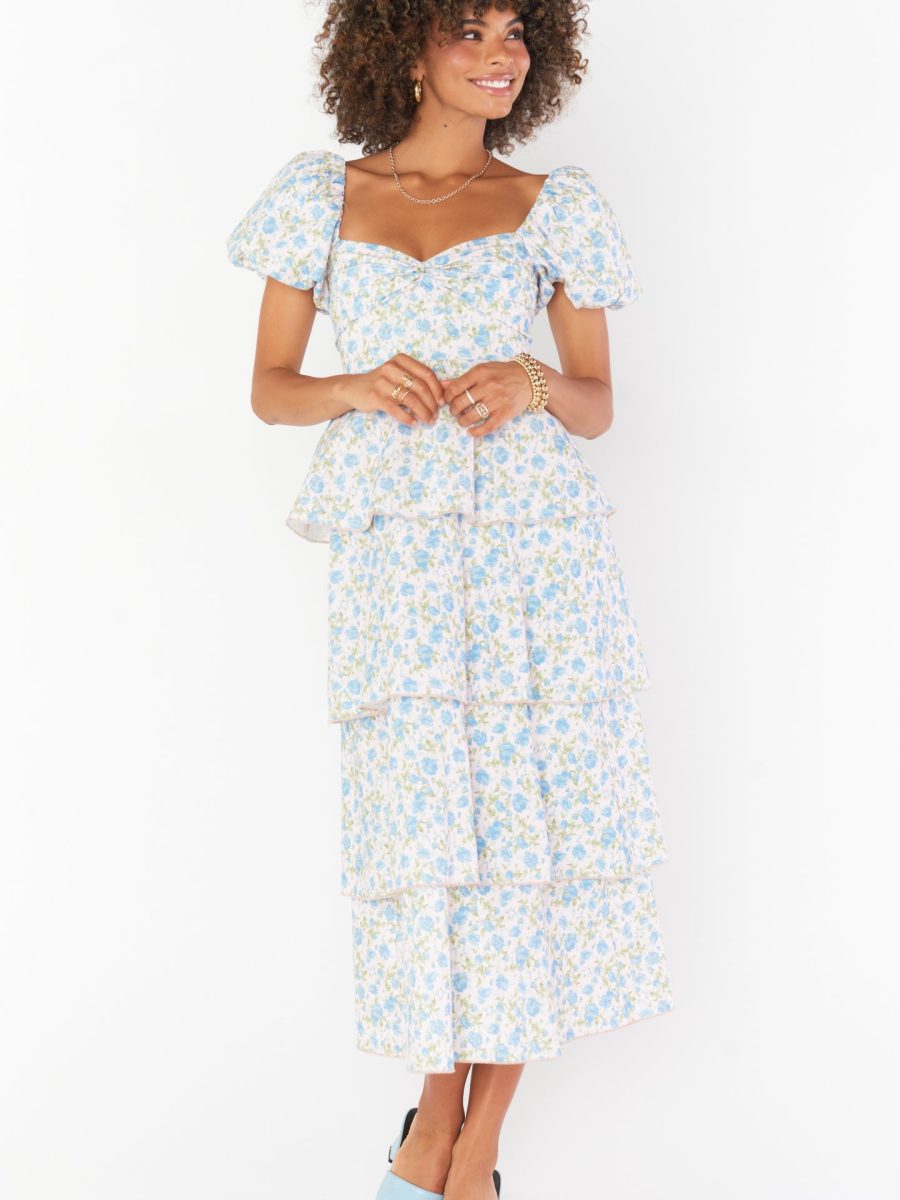 Va Va Midi Dress ~ Charming Rose