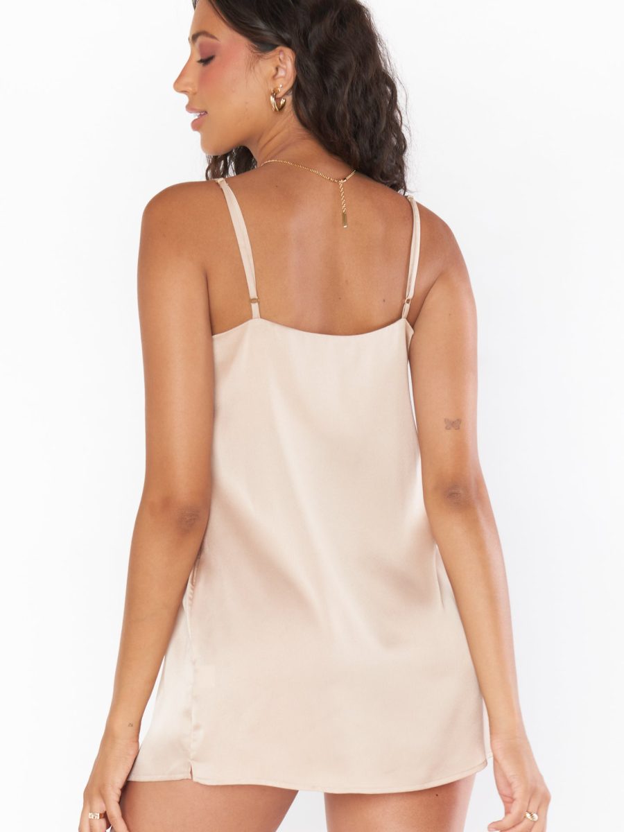 Happily Ever Top Slip ~ Champagne Luxe Satin